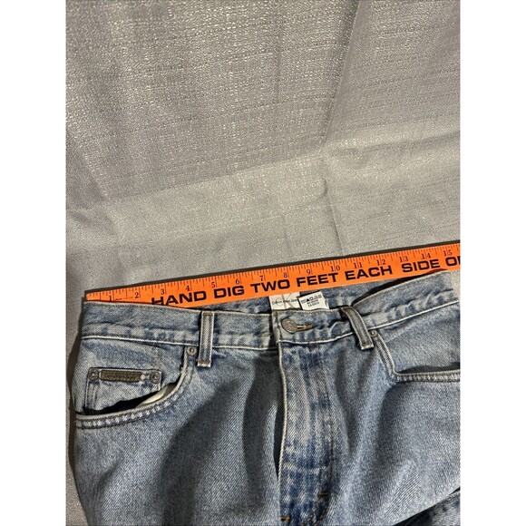 Calvin Klein VTG 90's Women's Double Stonewash Jean SZ 10 Inseam Union Lightwash - Picture 8 of 12
